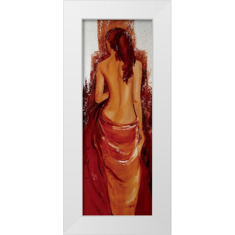 Fille d O White Modern Wood Framed Art Print by Chantrel, Mieke