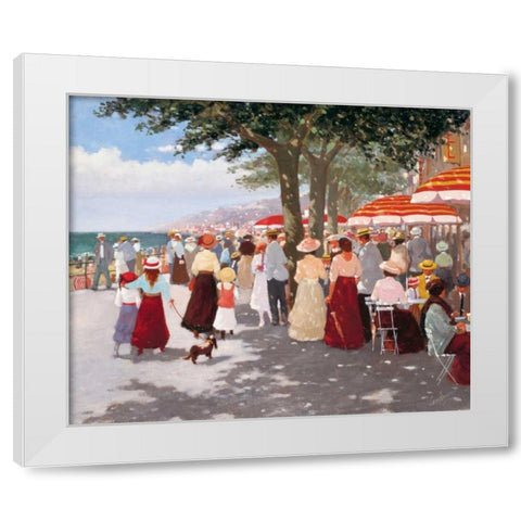 Street old days II White Modern Wood Framed Art Print by van Rooijen, Carel