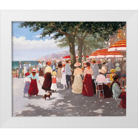 Street old days II White Modern Wood Framed Art Print by van Rooijen, Carel