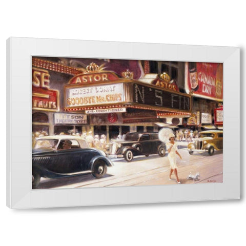 Los Angeles I White Modern Wood Framed Art Print by Denis, E