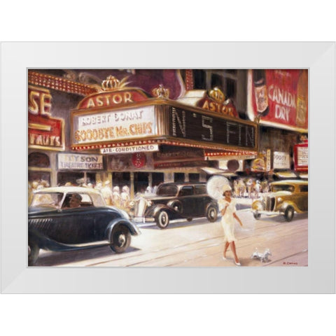 Los Angeles I White Modern Wood Framed Art Print by Denis, E