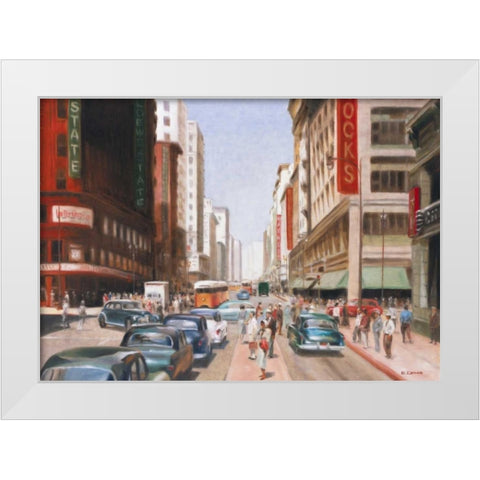 Los Angeles II White Modern Wood Framed Art Print by Denis, E