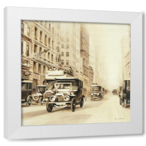 Old street usa White Modern Wood Framed Art Print by Denis, E