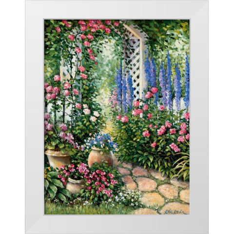 Busy lizy serenade White Modern Wood Framed Art Print by Erwin, Eric