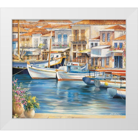 Ambiance de mediterranee II White Modern Wood Framed Art Print by Erwin, Eric