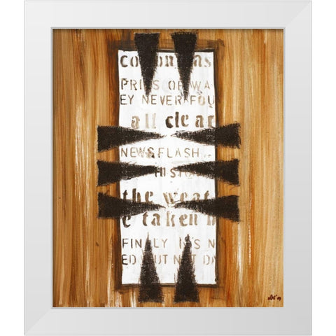 Texta II White Modern Wood Framed Art Print by Elki,O