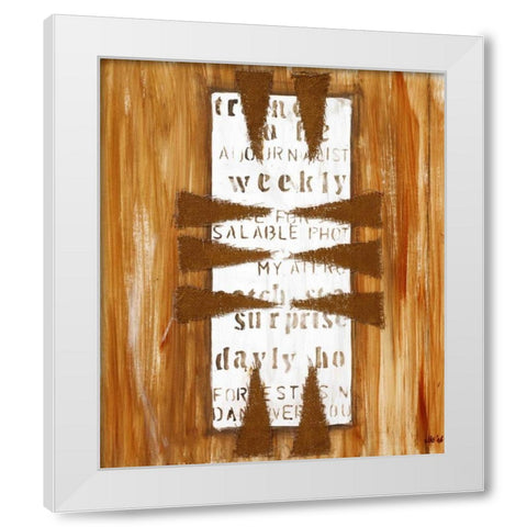 Hearts White Modern Wood Framed Art Print by Elki,O