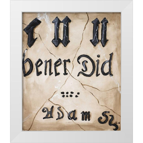 Colonic IV White Modern Wood Framed Art Print by Elki,O