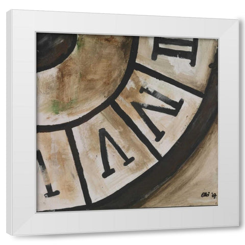 Tictac IV White Modern Wood Framed Art Print by Elki,O