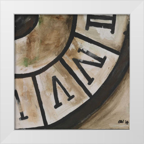 Tictac IV White Modern Wood Framed Art Print by Elki,O