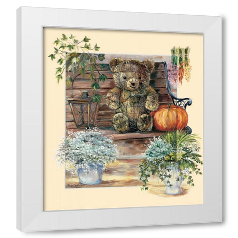 Garden party II White Modern Wood Framed Art Print by Withaar, Rian