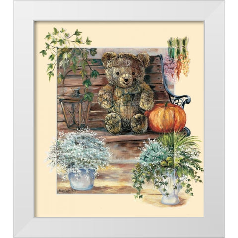 Garden party II White Modern Wood Framed Art Print by Withaar, Rian