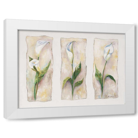 Aspects of arums White Modern Wood Framed Art Print by Withaar, Rian