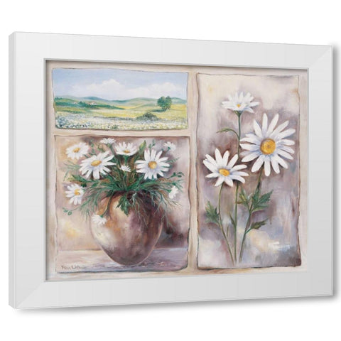 White trio White Modern Wood Framed Art Print by Withaar, Rian