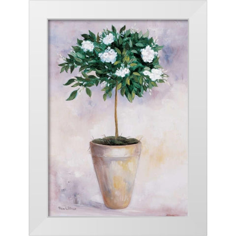Jasminum White Modern Wood Framed Art Print by Withaar, Rian