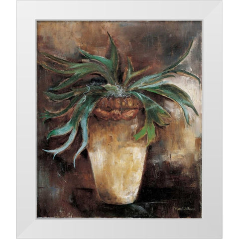 Horn Fern White Modern Wood Framed Art Print by Withaar, Rian