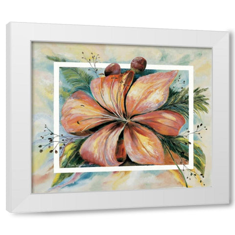 Freesias in fantasy I White Modern Wood Framed Art Print by Withaar, Rian
