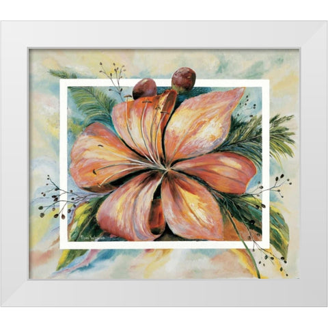 Freesias in fantasy I White Modern Wood Framed Art Print by Withaar, Rian