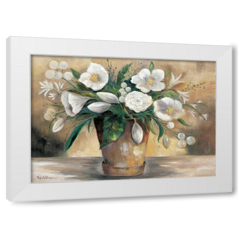 A combination of purity I White Modern Wood Framed Art Print by Withaar, Rian