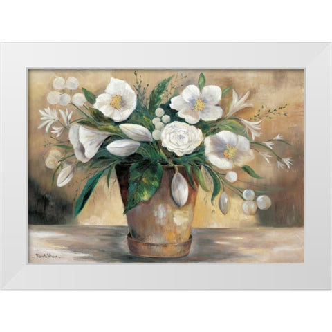 A combination of purity I White Modern Wood Framed Art Print by Withaar, Rian