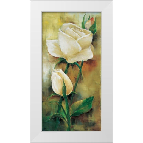 The rose I White Modern Wood Framed Art Print by Withaar, Rian