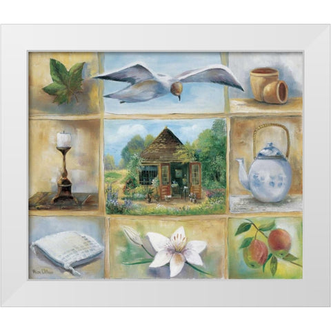 A homely theme White Modern Wood Framed Art Print by Withaar, Rian