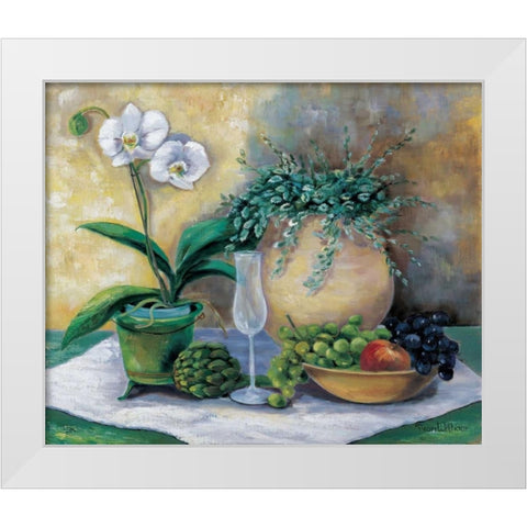 Picnic pleasure White Modern Wood Framed Art Print by Withaar, Rian