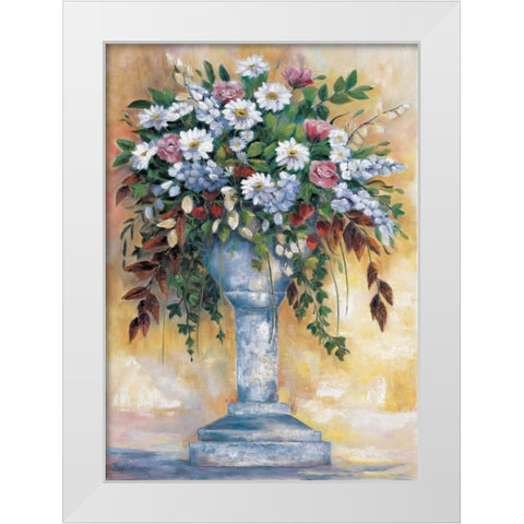 Classical bouquet II White Modern Wood Framed Art Print by Withaar, Rian