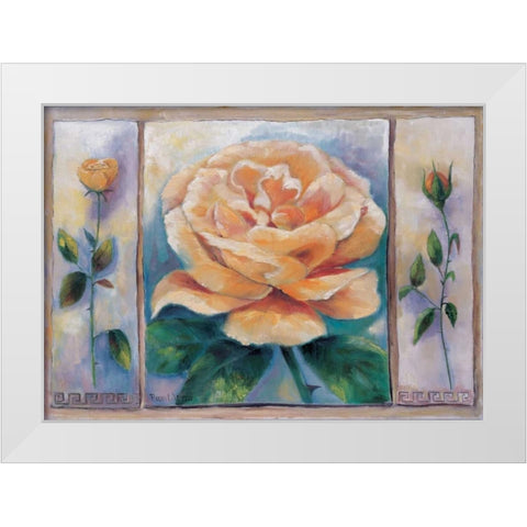 Rose composition White Modern Wood Framed Art Print by Withaar, Rian