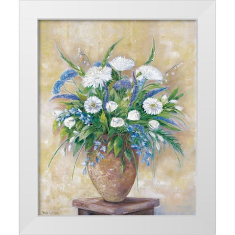 A scentful bouquet White Modern Wood Framed Art Print by Withaar, Rian