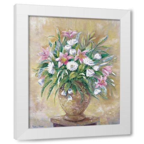 Fragrant flowers White Modern Wood Framed Art Print by Withaar, Rian