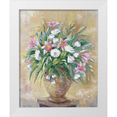 Fragrant flowers White Modern Wood Framed Art Print by Withaar, Rian