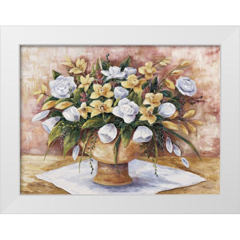 Wonderful bouquet White Modern Wood Framed Art Print by Withaar, Rian