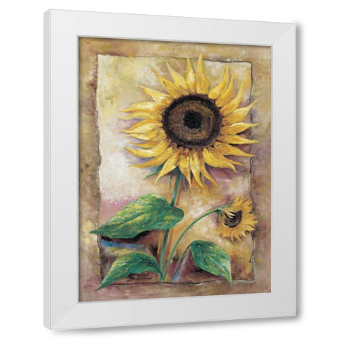 Beautiful sunflower White Modern Wood Framed Art Print by Withaar, Rian