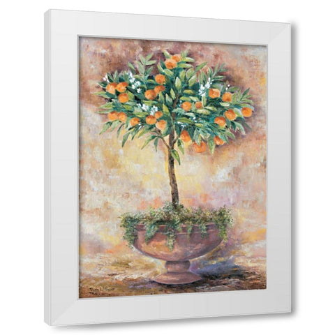 Orange tree White Modern Wood Framed Art Print by Withaar, Rian