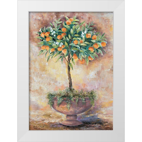 Orange tree White Modern Wood Framed Art Print by Withaar, Rian