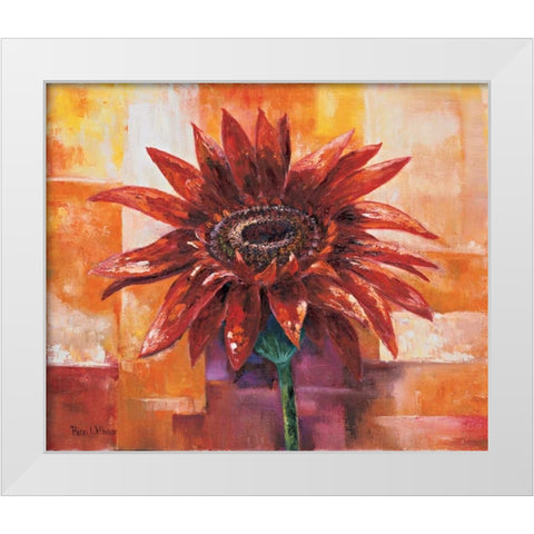 The eye of the flower White Modern Wood Framed Art Print by Withaar, Rian