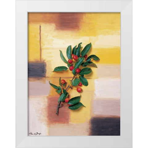Timeless colours I White Modern Wood Framed Art Print by de Bruijn, Hans