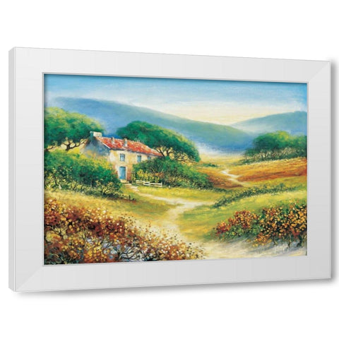 A path of purpose White Modern Wood Framed Art Print by de Jong, Johan