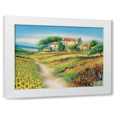 A path of promise White Modern Wood Framed Art Print by de Jong, Johan