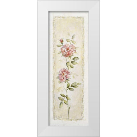 Garden delight- rose White Modern Wood Framed Art Print by Bonet, Julia