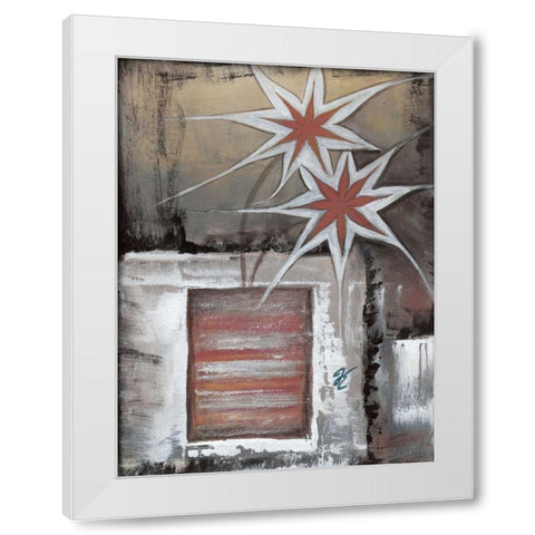 Star I White Modern Wood Framed Art Print by Peters, Kristel
