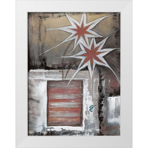 Star I White Modern Wood Framed Art Print by Peters, Kristel