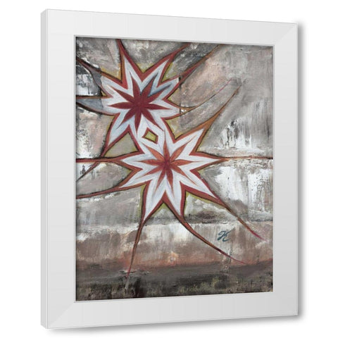 Star II White Modern Wood Framed Art Print by Peters, Kristel