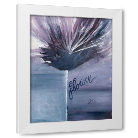 Purple bleu II White Modern Wood Framed Art Print by Peters, Kristel
