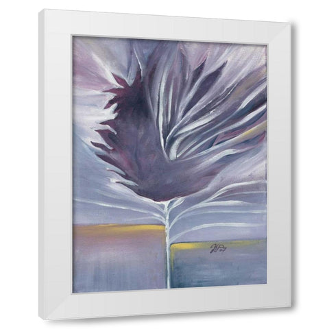 Purple bleu III White Modern Wood Framed Art Print by Peters, Kristel