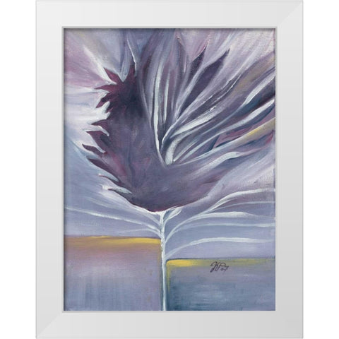 Purple bleu III White Modern Wood Framed Art Print by Peters, Kristel