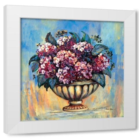 Red hydrangea delight White Modern Wood Framed Art Print by Schottler, Katharina