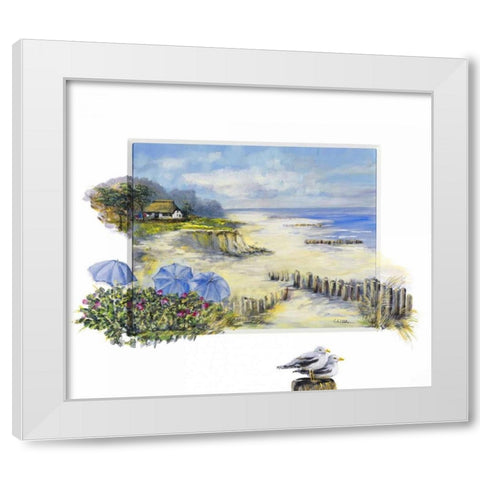 Ostseekuste I White Modern Wood Framed Art Print by Schottler, Katharina