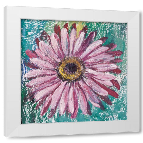 Aster White Modern Wood Framed Art Print by Schottler, Katharina